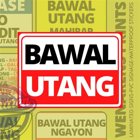 bawal utang sign|Bawal utang bawal utang ngayun bukas pwede please no credit .